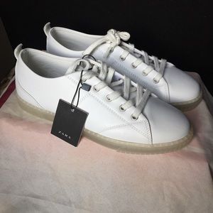 Zara White translucent bottom shoes